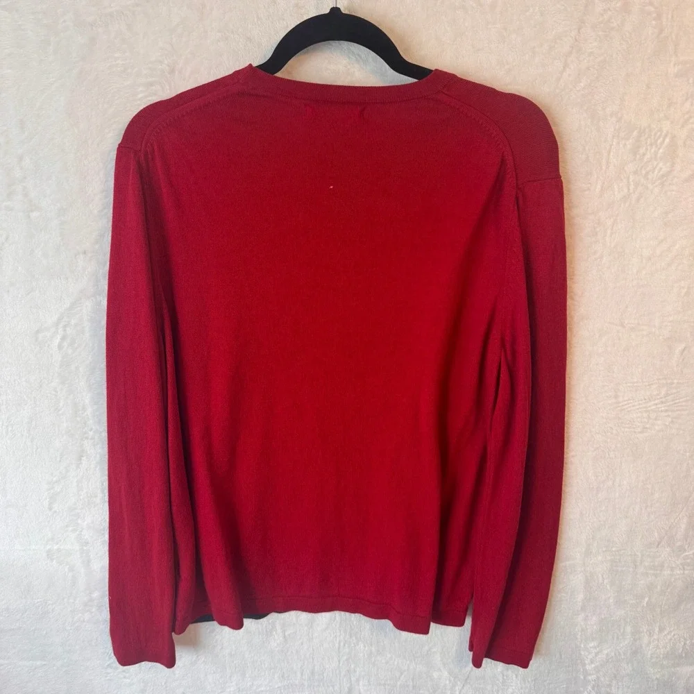 Banana Republic Mens Red Silk Cashmere‎ Crewneck Pullover Sweater Large